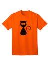 Black Cat Halloween Adult T-Shirt: Premium Quality, Limited Edition-Mens T-shirts-TooLoud-Orange-Small-Davson Sales