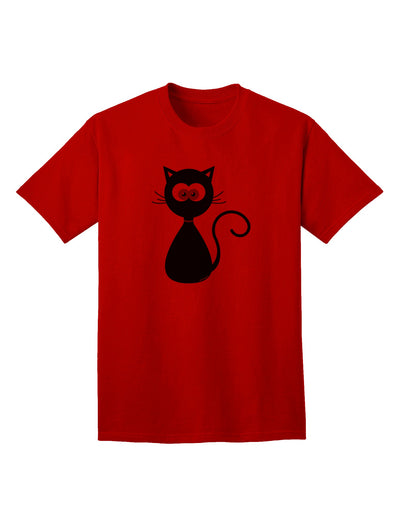 Black Cat Halloween Adult T-Shirt: Premium Quality, Limited Edition-Mens T-shirts-TooLoud-Red-Small-Davson Sales