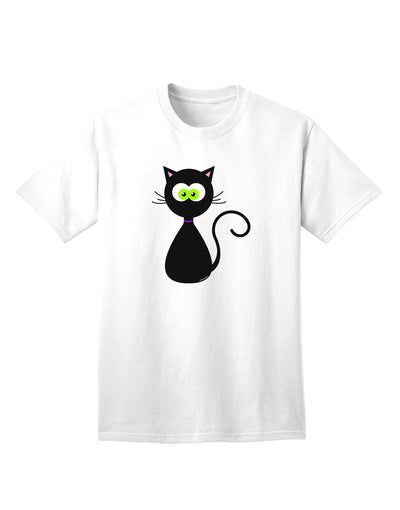 Black Cat Halloween Adult T-Shirt: Premium Quality, Limited Edition-Mens T-shirts-TooLoud-White-Small-Davson Sales