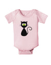 Black Cat Halloween Baby Romper Bodysuit-Baby Romper-TooLoud-Light-Pink-06-Months-Davson Sales