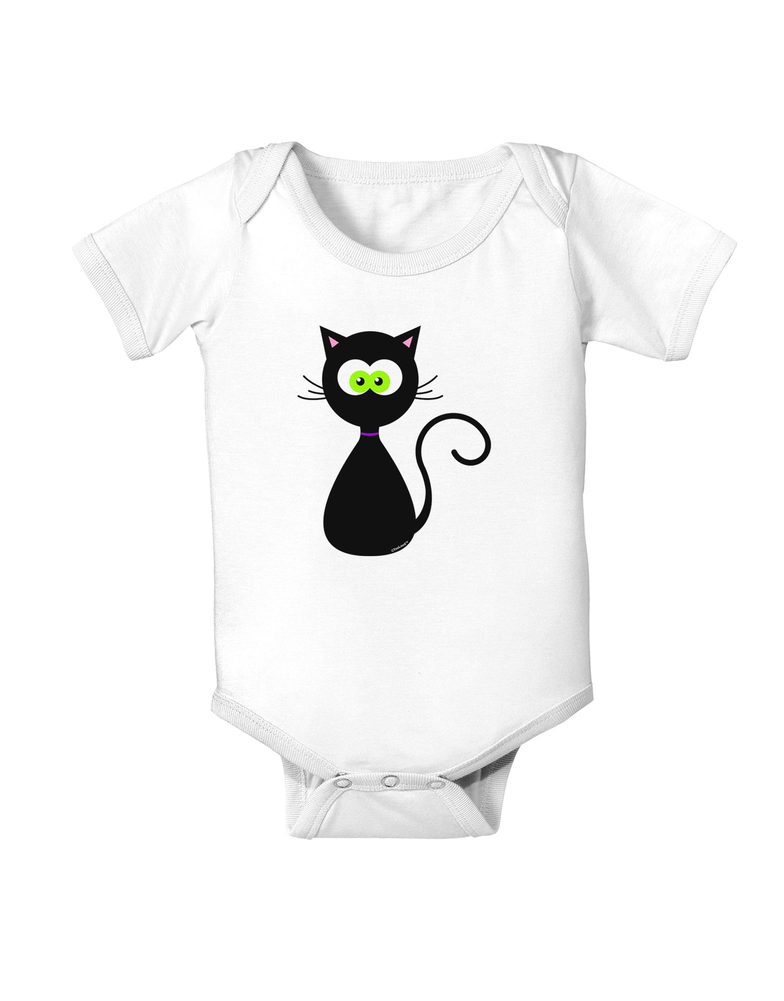 Black Cat Halloween Baby Romper Bodysuit-Baby Romper-TooLoud-White-06-Months-Davson Sales