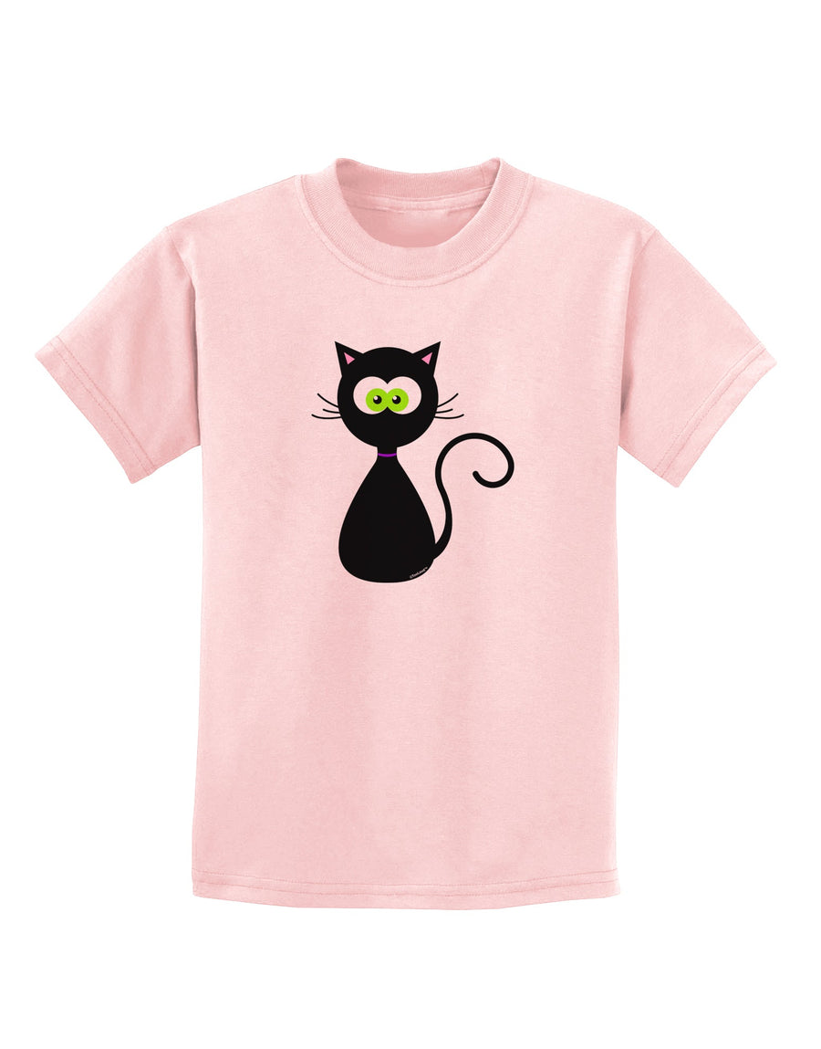 Black Cat Halloween Childrens T-Shirt-Childrens T-Shirt-TooLoud-White-X-Small-Davson Sales