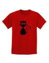 Black Cat Halloween Childrens T-Shirt-Childrens T-Shirt-TooLoud-Red-X-Small-Davson Sales