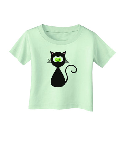 Black Cat Halloween Infant T-Shirt-Infant T-Shirt-TooLoud-Light-Green-06-Months-Davson Sales