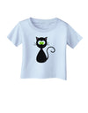 Black Cat Halloween Infant T-Shirt-Infant T-Shirt-TooLoud-Light-Blue-06-Months-Davson Sales