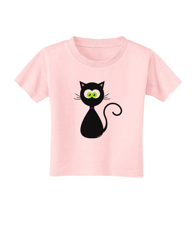 Black Cat Halloween Toddler T-Shirt-Toddler T-Shirt-TooLoud-Light-Pink-2T-Davson Sales