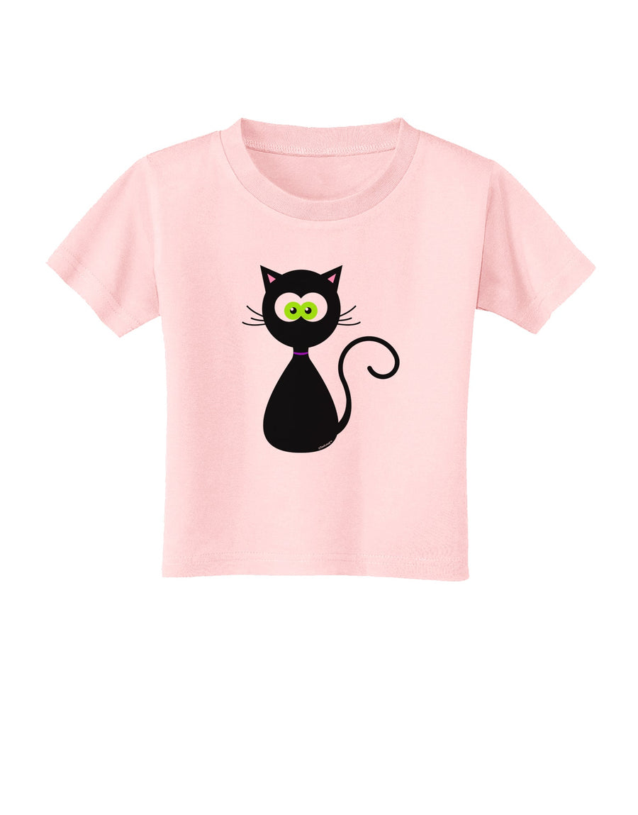 Black Cat Halloween Toddler T-Shirt-Toddler T-Shirt-TooLoud-White-2T-Davson Sales