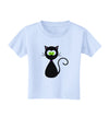 Black Cat Halloween Toddler T-Shirt-Toddler T-Shirt-TooLoud-Light-Blue-2T-Davson Sales