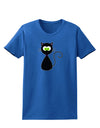 Black Cat Halloween Womens Dark T-Shirt-TooLoud-Royal-Blue-X-Small-Davson Sales