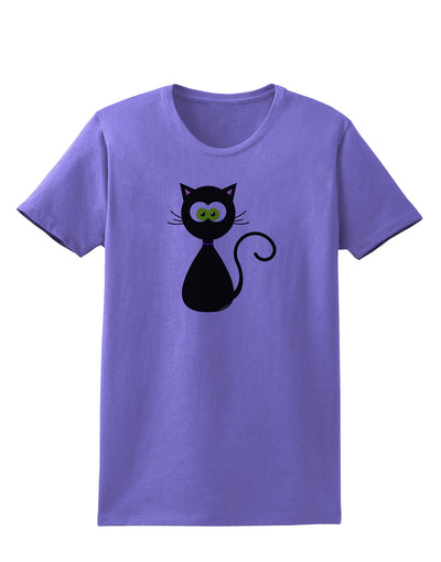 Black Cat Halloween Womens T-Shirt-Womens T-Shirt-TooLoud-Violet-X-Small-Davson Sales