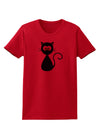 Black Cat Halloween Womens T-Shirt-Womens T-Shirt-TooLoud-Red-X-Small-Davson Sales