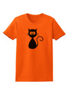 Black Cat Halloween Womens T-Shirt-Womens T-Shirt-TooLoud-Orange-X-Small-Davson Sales