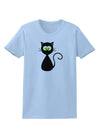 Black Cat Halloween Womens T-Shirt-Womens T-Shirt-TooLoud-Light-Blue-X-Small-Davson Sales