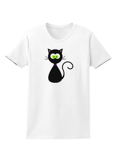 Black Cat Halloween Womens T-Shirt-Womens T-Shirt-TooLoud-White-X-Small-Davson Sales