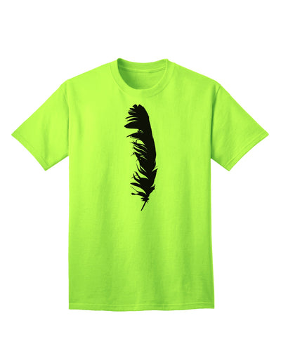 Black Feather Premium Adult T-Shirt - Elegance Meets Comfort-Mens T-shirts-TooLoud-Neon-Green-Small-Davson Sales