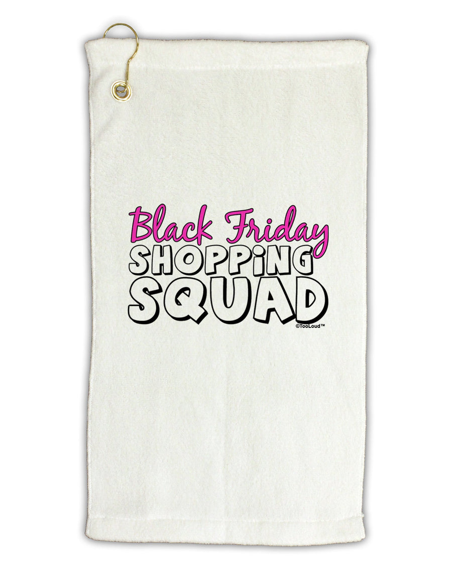 Black Friday Shopping Squad Micro Terry Gromet Golf Towel 11&#x22;x19-Golf Towel-TooLoud-White-Davson Sales