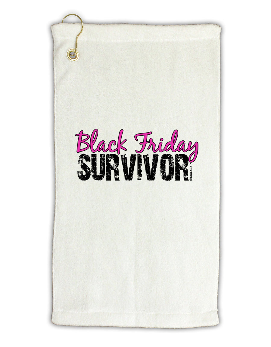 Black Friday Survivor Micro Terry Gromet Golf Towel 11&#x22;x19-Golf Towel-TooLoud-White-Davson Sales