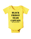 Black Friday Team Captain - Drop and Give Me Deals Baby Romper Bodysuit-Baby Romper-TooLoud-Yellow-06-Months-Davson Sales