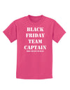 Black Friday Team Captain - Drop and Give Me Deals Childrens Dark T-Shirt-Childrens T-Shirt-TooLoud-Sangria-X-Small-Davson Sales