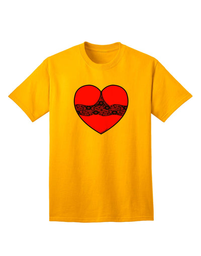 Black Lace Panty Heart Adult T-Shirt: A Sophisticated Choice for Contemporary Fashion-Mens T-shirts-TooLoud-Gold-Small-Davson Sales