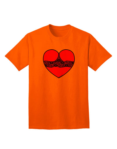 Black Lace Panty Heart Adult T-Shirt: A Sophisticated Choice for Contemporary Fashion-Mens T-shirts-TooLoud-Orange-Small-Davson Sales