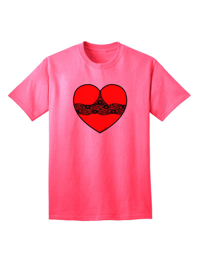 Black Lace Panty Heart Adult T-Shirt: A Sophisticated Choice for Contemporary Fashion-Mens T-shirts-TooLoud-Neon-Pink-Small-Davson Sales