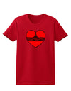 Black Lace Panty Heart Womens Dark T-Shirt-TooLoud-Red-X-Small-Davson Sales