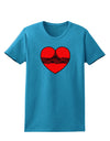 Black Lace Panty Heart Womens Dark T-Shirt-TooLoud-Turquoise-X-Small-Davson Sales