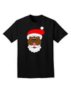 Black Santa Claus Face Christmas Adult Dark T-Shirt-Mens T-Shirt-TooLoud-Black-Small-Davson Sales