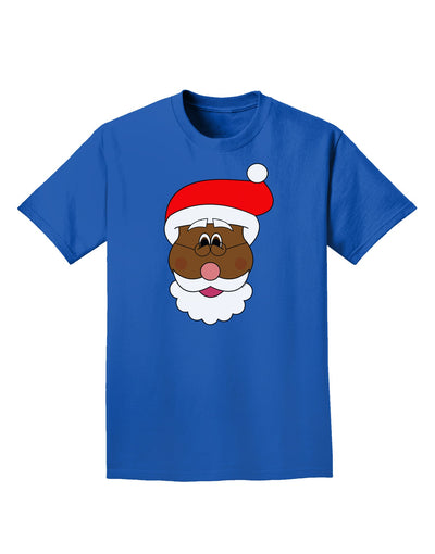 Black Santa Claus Face Christmas Adult Dark T-Shirt-Mens T-Shirt-TooLoud-Royal-Blue-Small-Davson Sales