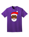 Black Santa Claus Face Christmas Adult Dark T-Shirt-Mens T-Shirt-TooLoud-Purple-Small-Davson Sales