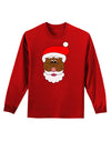 Black Santa Claus Face Christmas Adult Long Sleeve Dark T-Shirt-TooLoud-Red-Small-Davson Sales