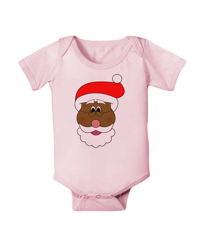 Black Santa Claus Face Christmas Baby Romper Bodysuit-Baby Romper-TooLoud-Light-Pink-06-Months-Davson Sales