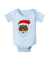 Black Santa Claus Face Christmas Baby Romper Bodysuit-Baby Romper-TooLoud-Light-Blue-06-Months-Davson Sales