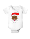 Black Santa Claus Face Christmas Baby Romper Bodysuit-Baby Romper-TooLoud-White-06-Months-Davson Sales