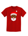 Black Santa Claus Face Christmas Childrens Dark T-Shirt-Childrens T-Shirt-TooLoud-Red-X-Small-Davson Sales