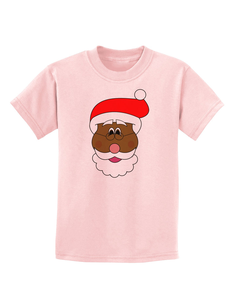 Black Santa Claus Face Christmas Childrens T-Shirt-Childrens T-Shirt-TooLoud-White-X-Small-Davson Sales