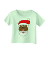 Black Santa Claus Face Christmas Infant T-Shirt-Infant T-Shirt-TooLoud-Light-Green-06-Months-Davson Sales