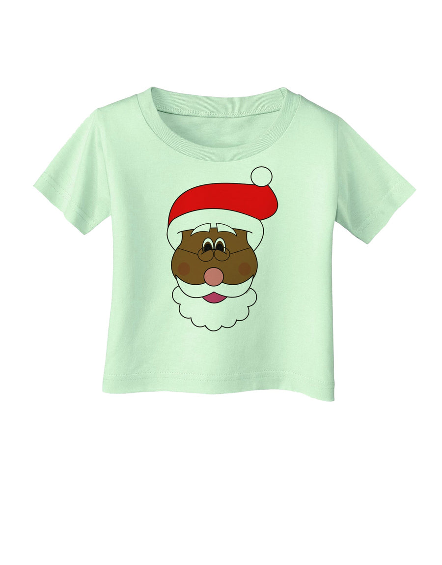 Black Santa Claus Face Christmas Infant T-Shirt-Infant T-Shirt-TooLoud-White-06-Months-Davson Sales