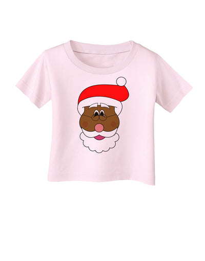 Black Santa Claus Face Christmas Infant T-Shirt-Infant T-Shirt-TooLoud-Light-Pink-06-Months-Davson Sales