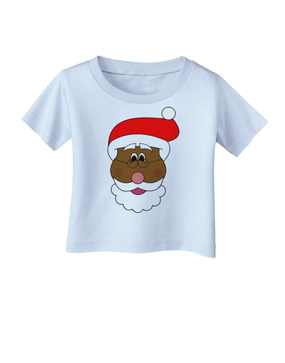 Black Santa Claus Face Christmas Infant T-Shirt-Infant T-Shirt-TooLoud-Light-Blue-06-Months-Davson Sales