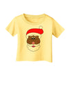 Black Santa Claus Face Christmas Infant T-Shirt-Infant T-Shirt-TooLoud-Daffodil-Yellow-06-Months-Davson Sales