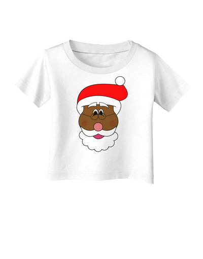 Black Santa Claus Face Christmas Infant T-Shirt-Infant T-Shirt-TooLoud-White-06-Months-Davson Sales