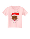 Black Santa Claus Face Christmas Toddler T-Shirt-Toddler T-Shirt-TooLoud-Light-Pink-2T-Davson Sales