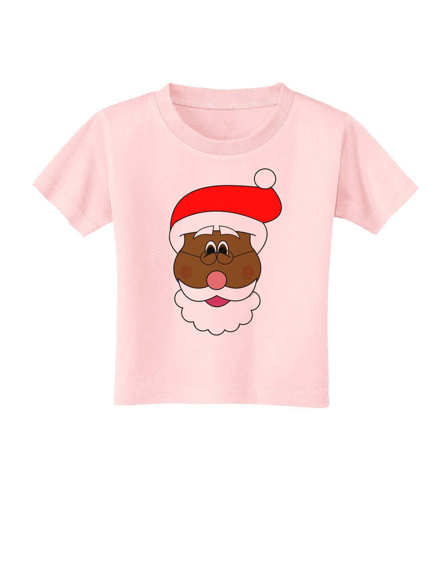 Black Santa Claus Face Christmas Toddler T-Shirt-Toddler T-Shirt-TooLoud-White-2T-Davson Sales