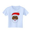 Black Santa Claus Face Christmas Toddler T-Shirt-Toddler T-Shirt-TooLoud-Light-Blue-2T-Davson Sales