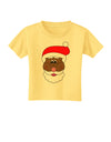 Black Santa Claus Face Christmas Toddler T-Shirt-Toddler T-Shirt-TooLoud-Daffodil-Yellow-2T-Davson Sales