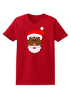 Black Santa Claus Face Christmas Womens Dark T-Shirt-TooLoud-Red-X-Small-Davson Sales