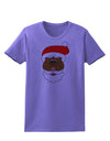 Black Santa Claus Face Christmas Womens T-Shirt-Womens T-Shirt-TooLoud-Violet-X-Small-Davson Sales