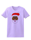 Black Santa Claus Face Christmas Womens T-Shirt-Womens T-Shirt-TooLoud-Lavender-X-Small-Davson Sales
